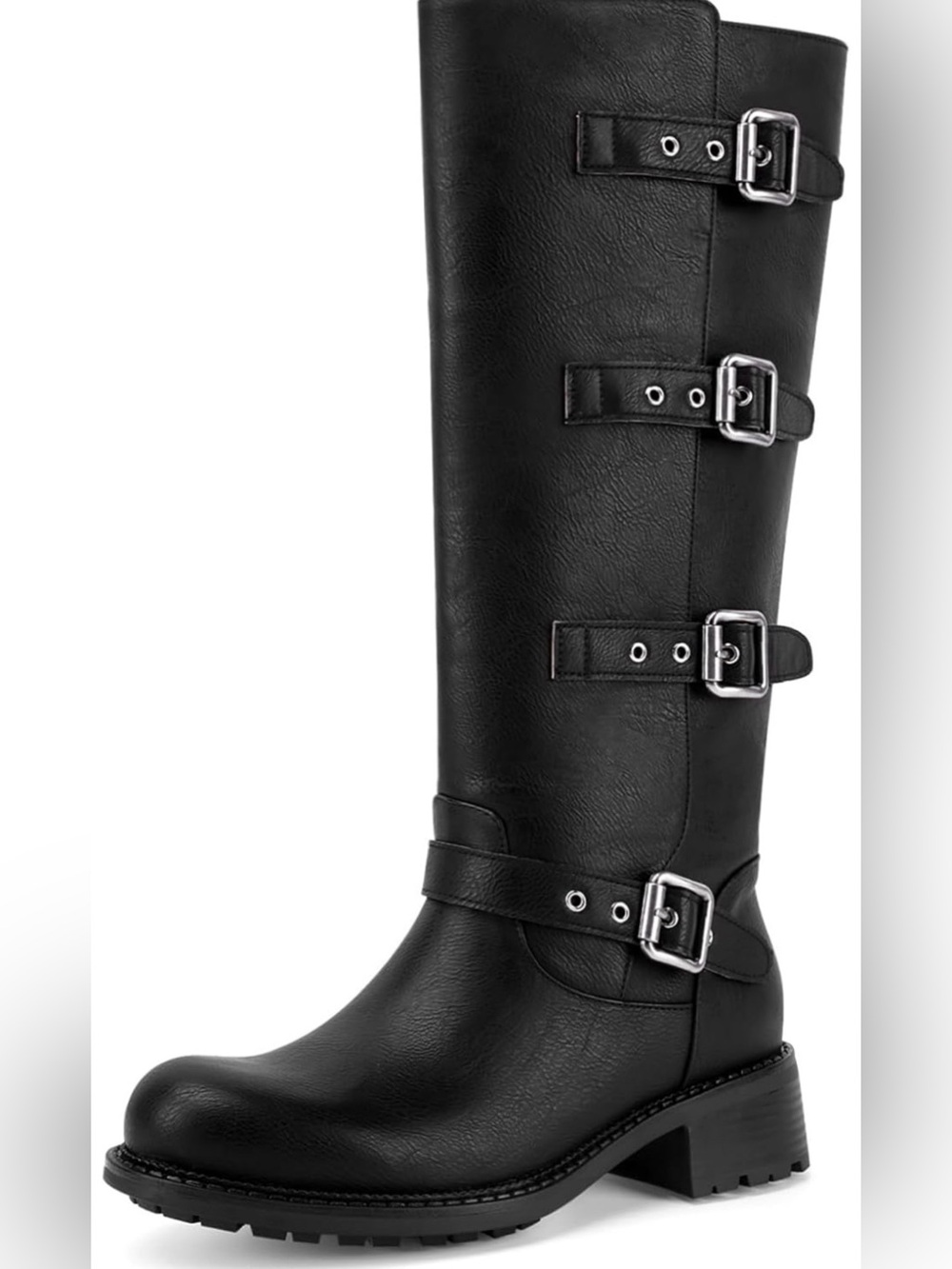Women's knee-high motorcycle boots